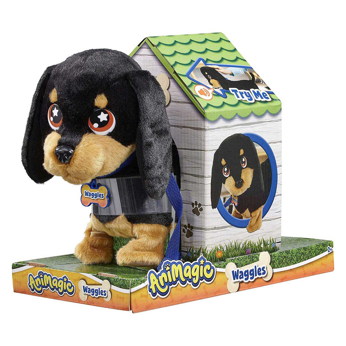 Goliath games animagic waggles hond interactieve knuffel