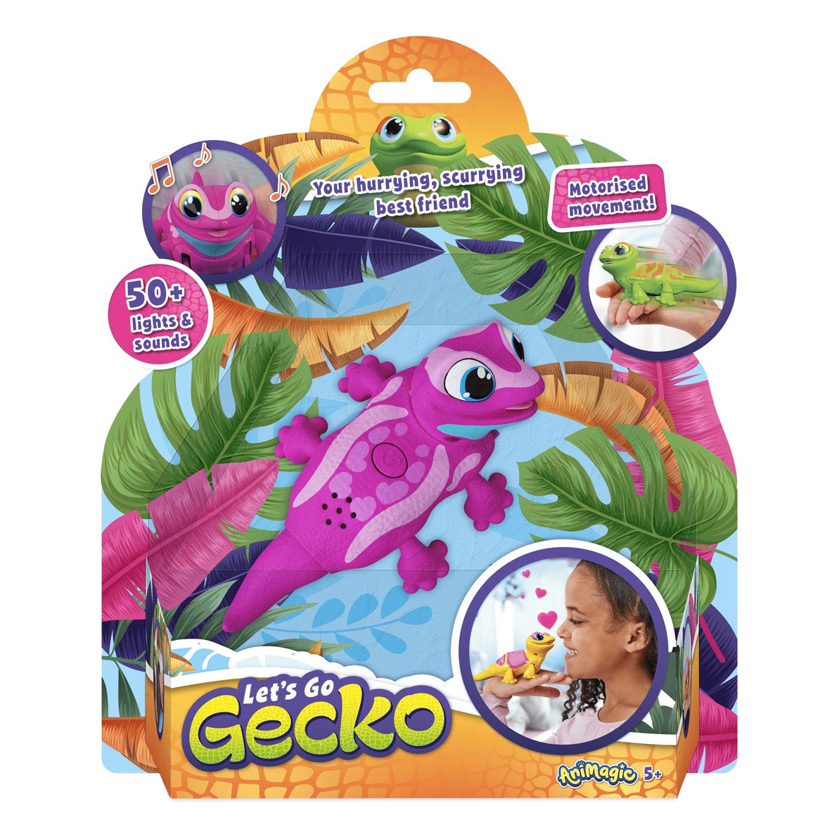 Goliath games animagic robot gekko - roze