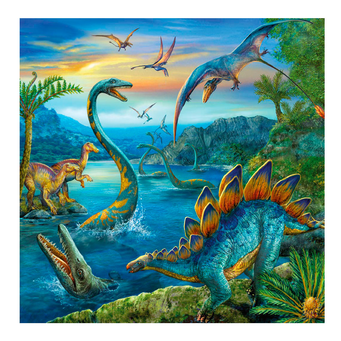Ravensburger puzzel dinosauriërs 3x49 stuks