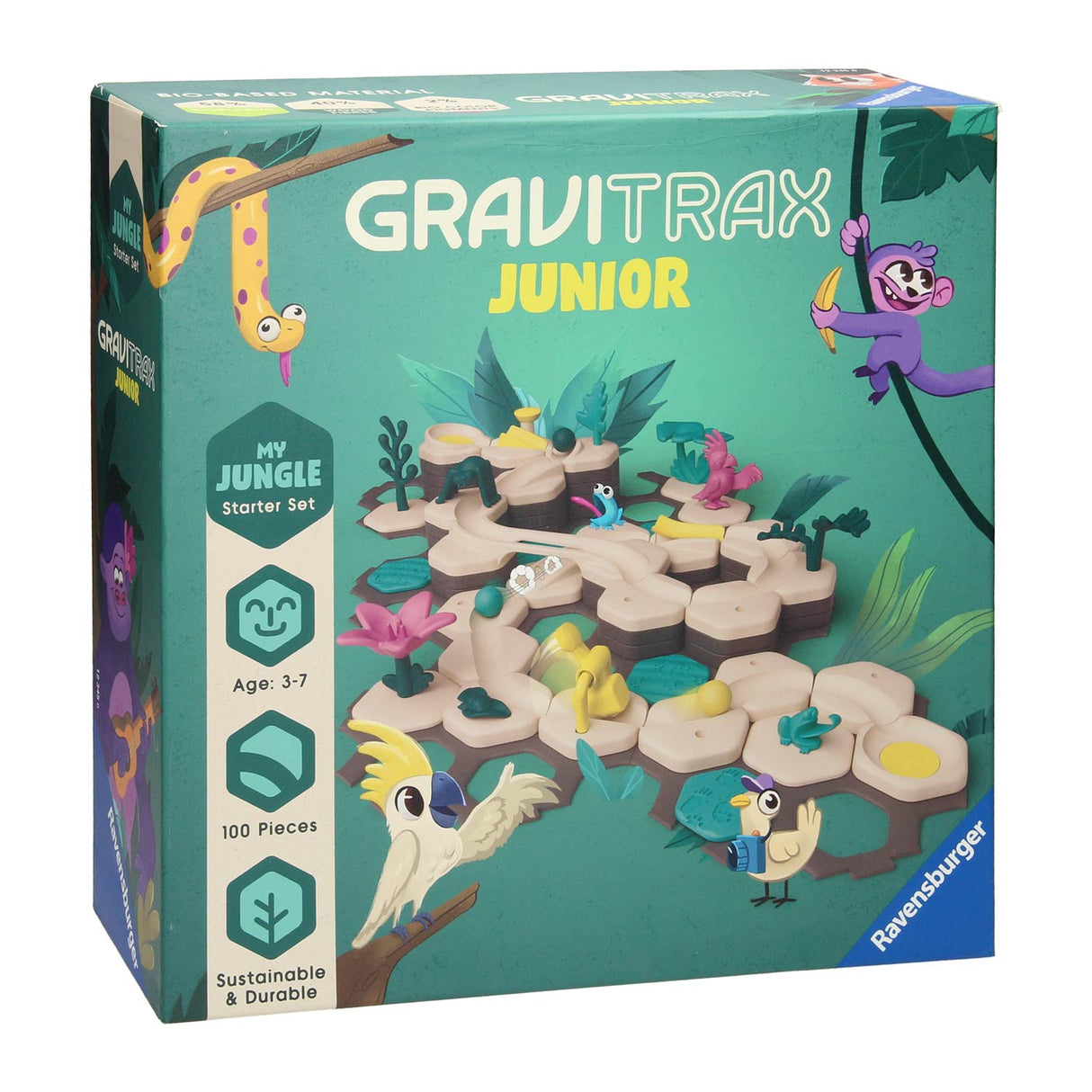 Gravitrax ravensburger - junior starter-set l – jungle thema