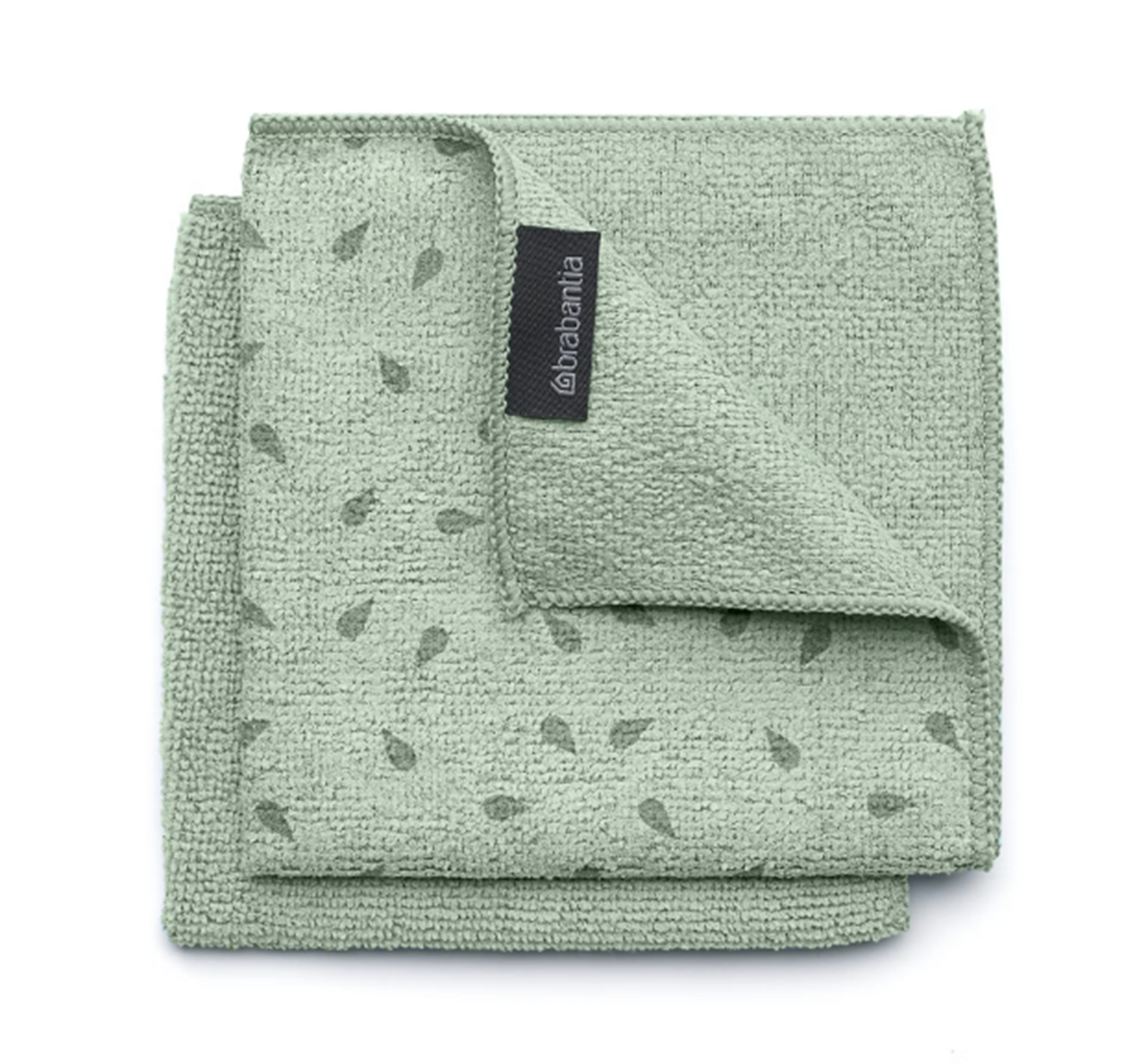 Brabantia sinkside microvezel schoonmaakdoekjes - 30 x 30 cm - set van 2 - jade green