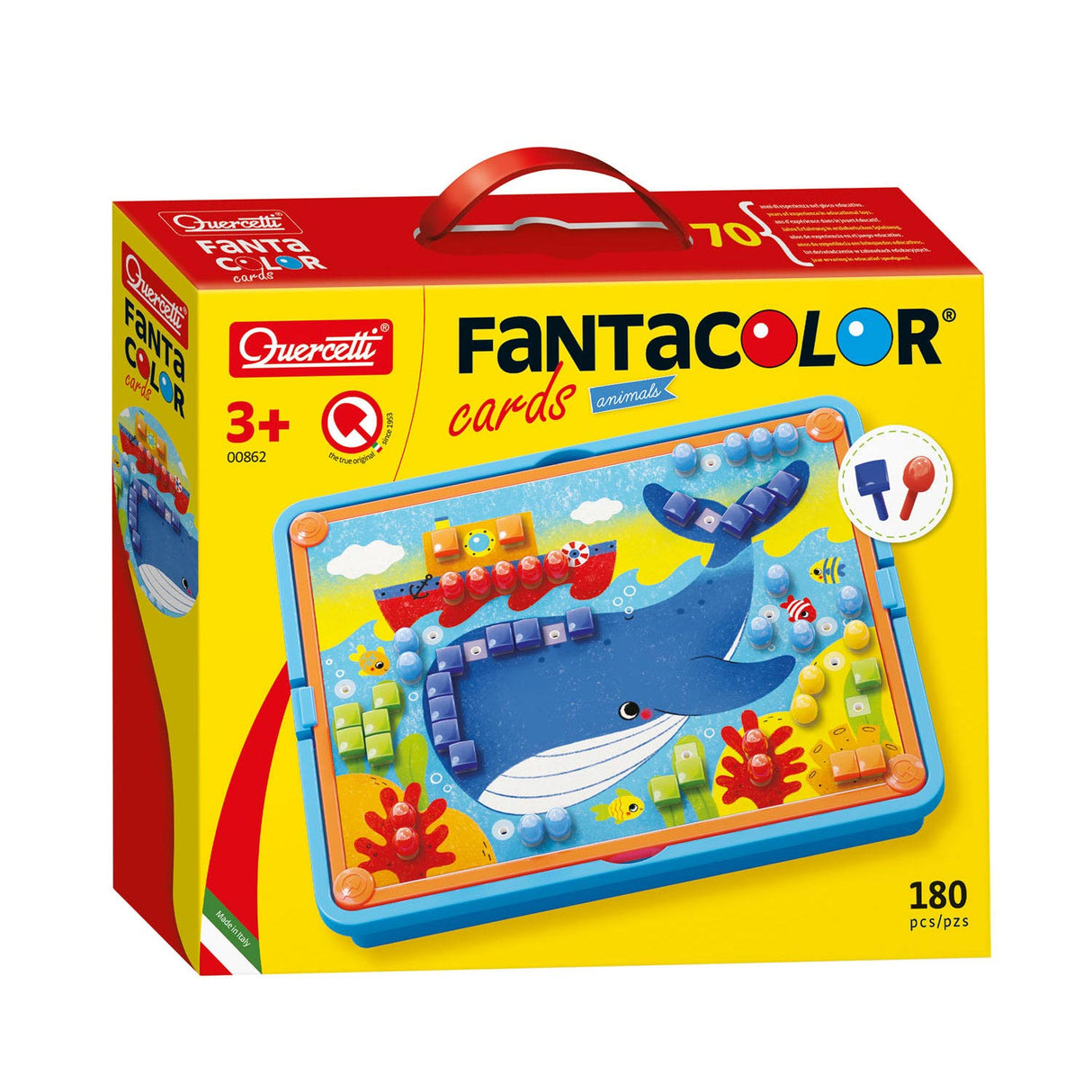 Quercetti mozaïek speelgoed dieren - fantacolor 180dlg creatief.