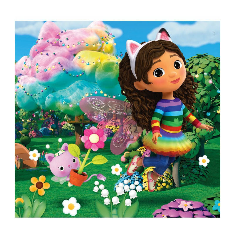 Clementoni legpuzzel super color vierkant gabby's poppenhuis, 3x48st.