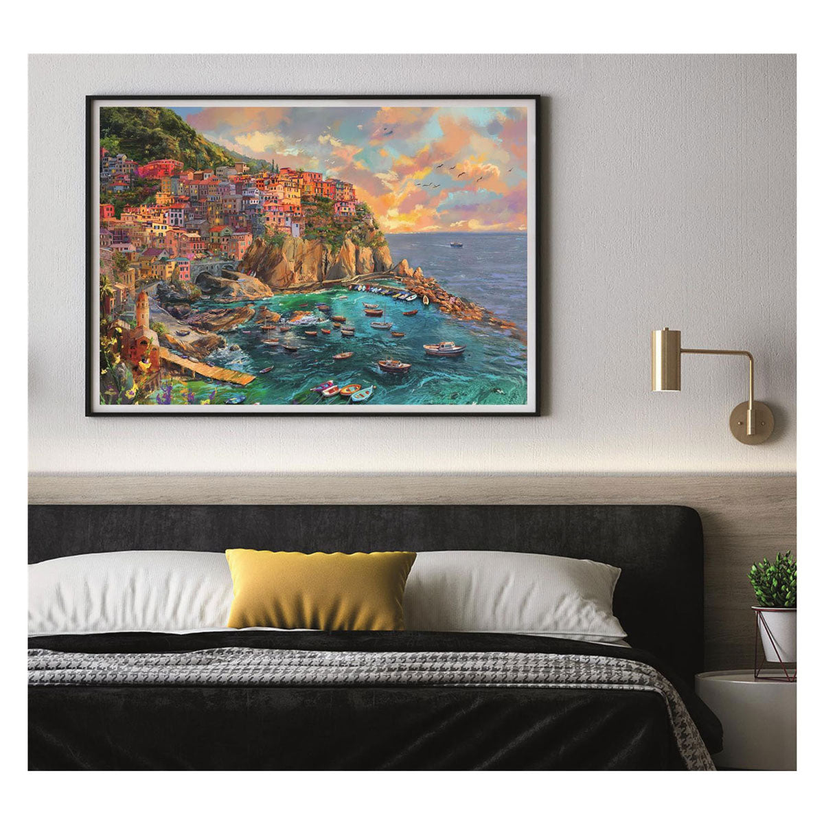 Clementoni legpuzzel painted manarola - puzzel 2000 stukjes italië - high quality collection - puzzels en legpuzzels voor volwassenen