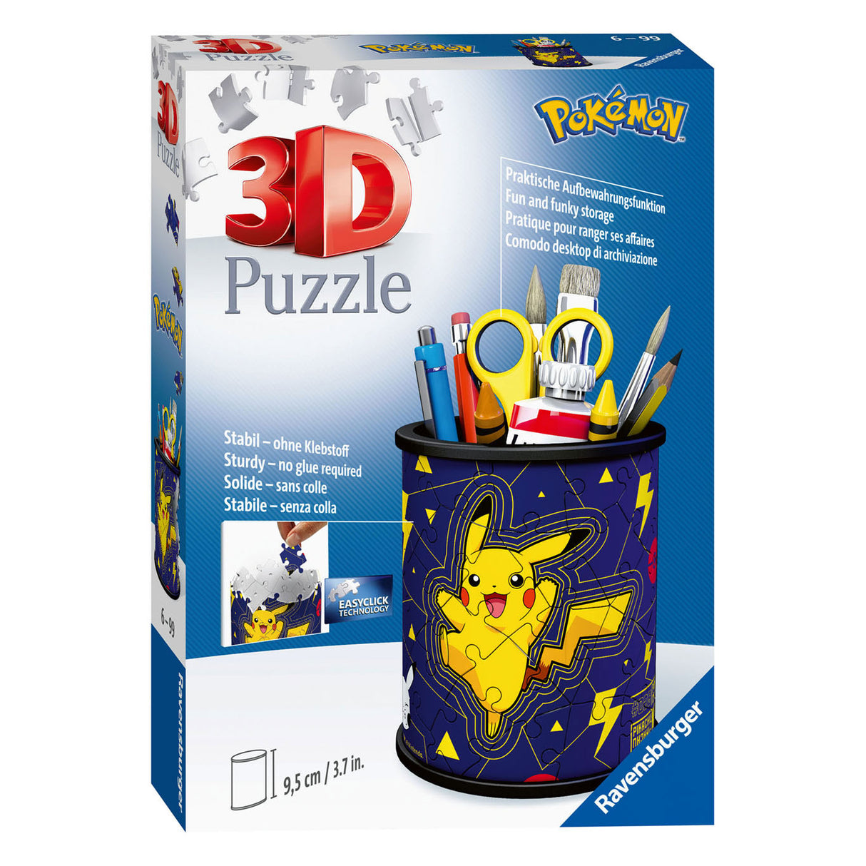 Ravensburger 3d puzzel - pennenbak pokémon - 54st.