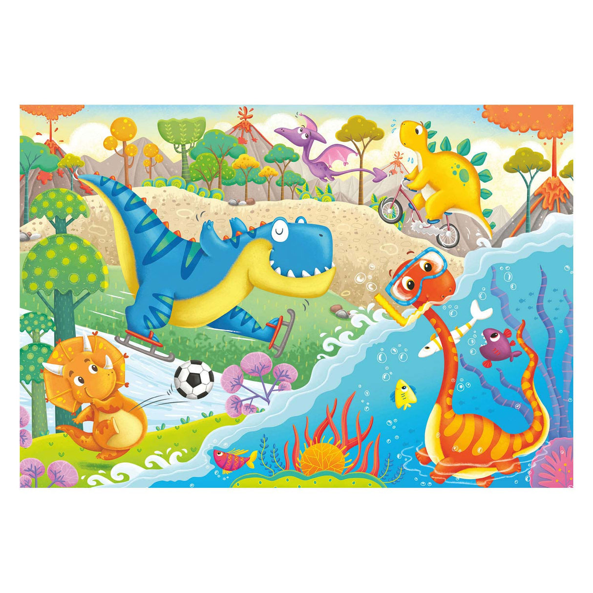 Ravensburger puzzel lievelingsdino's - twee puzzels - 12 stukjes - kinderpuzzel