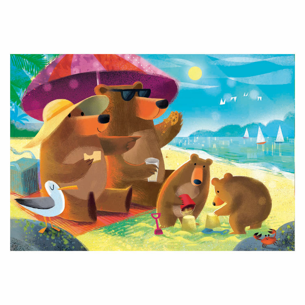 Ravensburger puzzel bear family vacations - legpuzzel - 2x24 stukjes