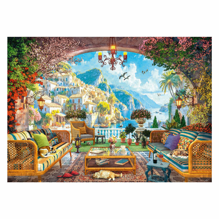 Ravensburger legpuzzel mediterraan terrasuitzicht - 1000st.