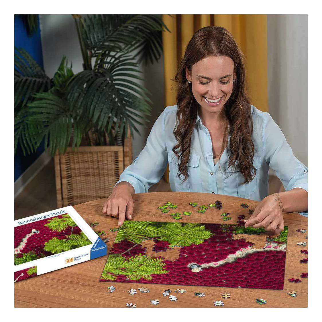 Ravensburger – een zee van rood – legpuzzel – 500 stukjes