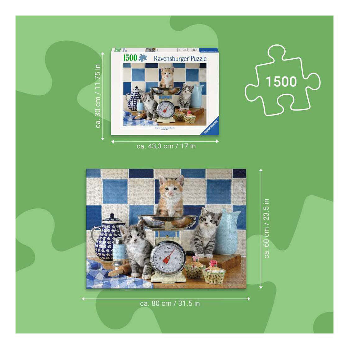 Ravensburger – katjes in de keuken – legpuzzel – 1500 stukjes