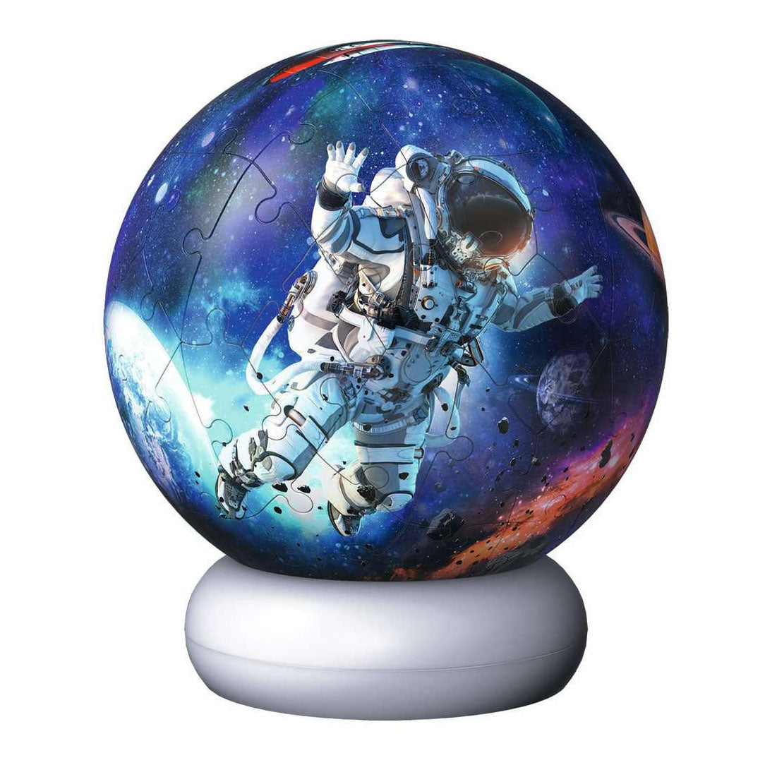 Ravensburger – astronauten – 3d puzzle-ball nachtlicht – 73 stukjes