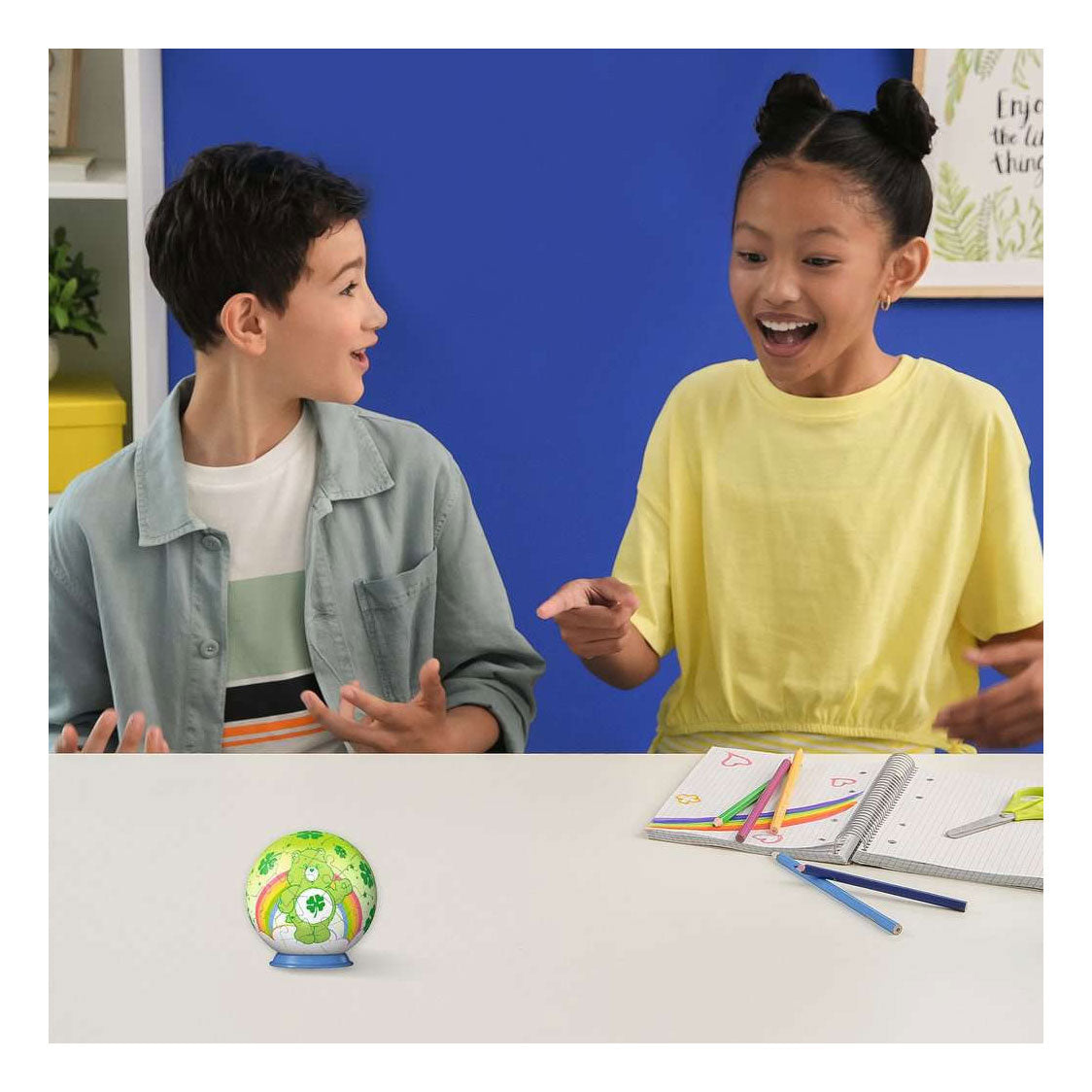 Ravensburger – care bears: good luck bear – 3d puzzle-ball – 55 stukjes