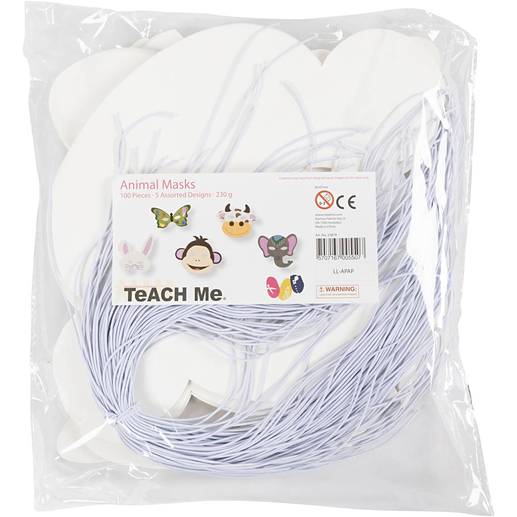 Creativ company https: www.cchobby.nl dierenmaskers-h-13-24-cm-b-20-28-cm-230-gr-wit-100-stuk-1-doos