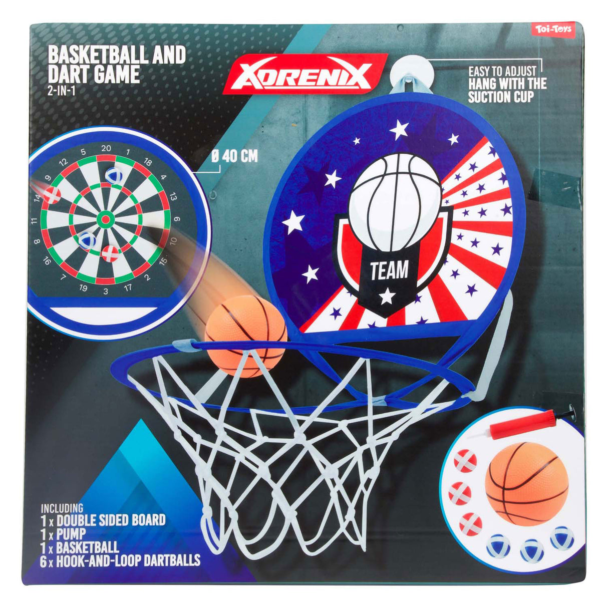 Adrenix darts basketbal 2in1 spel - multicolor speelgoed voor kinderen.