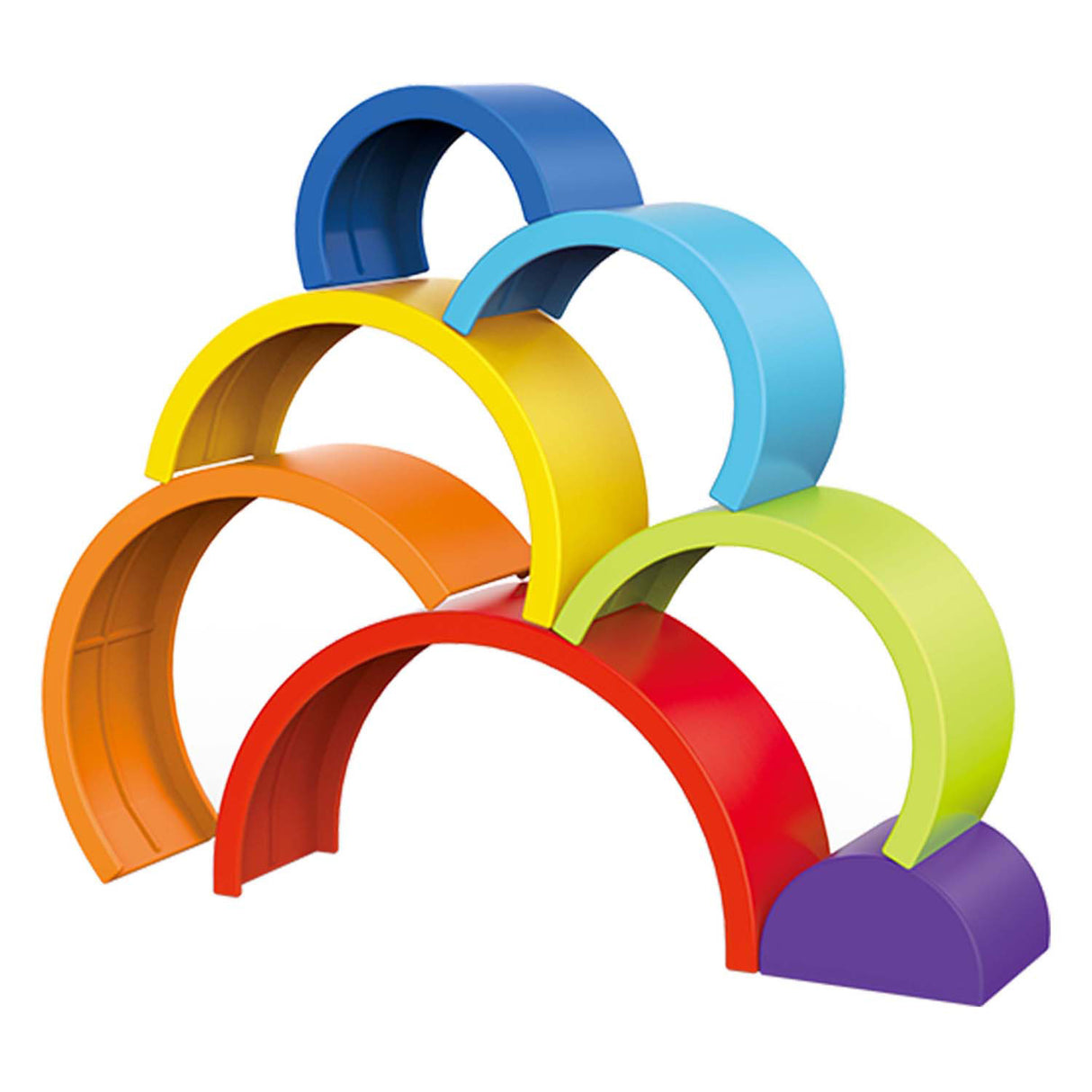 Toi-toys little stars baby stapeltoren regenboog, 7dlg.