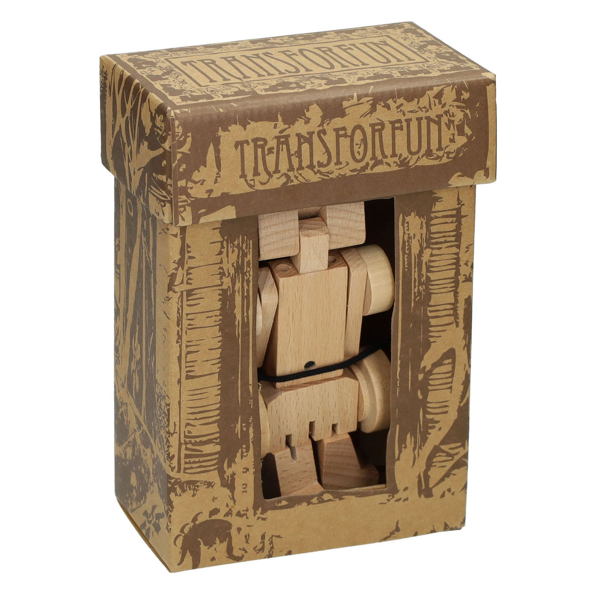 Primi passi - houten transformeer robot shovel