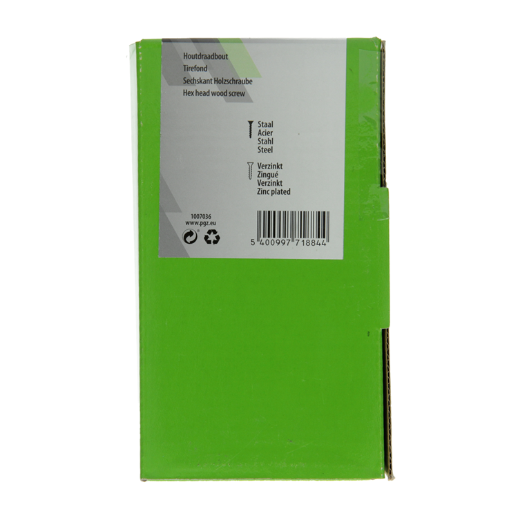 Mack 1007036 - houtdraadbout staal verzinkt 100 st 8 x 30 mm | 3 stuks