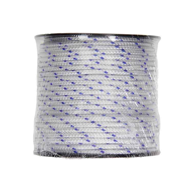 Mack 1014934 - pp gevlochten wit blauw bobijn4mm 50m | 5 stuks