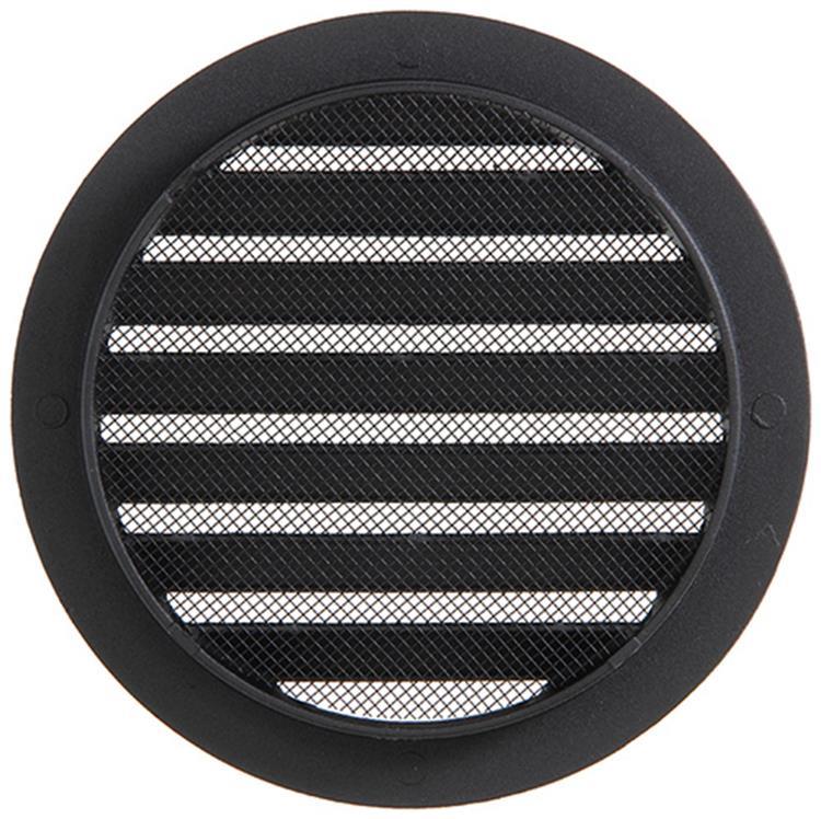 Renson 1061635 - inbouw rond schoepenr met gaas434r dia 160 ral 9005 zwart | 10 stuks