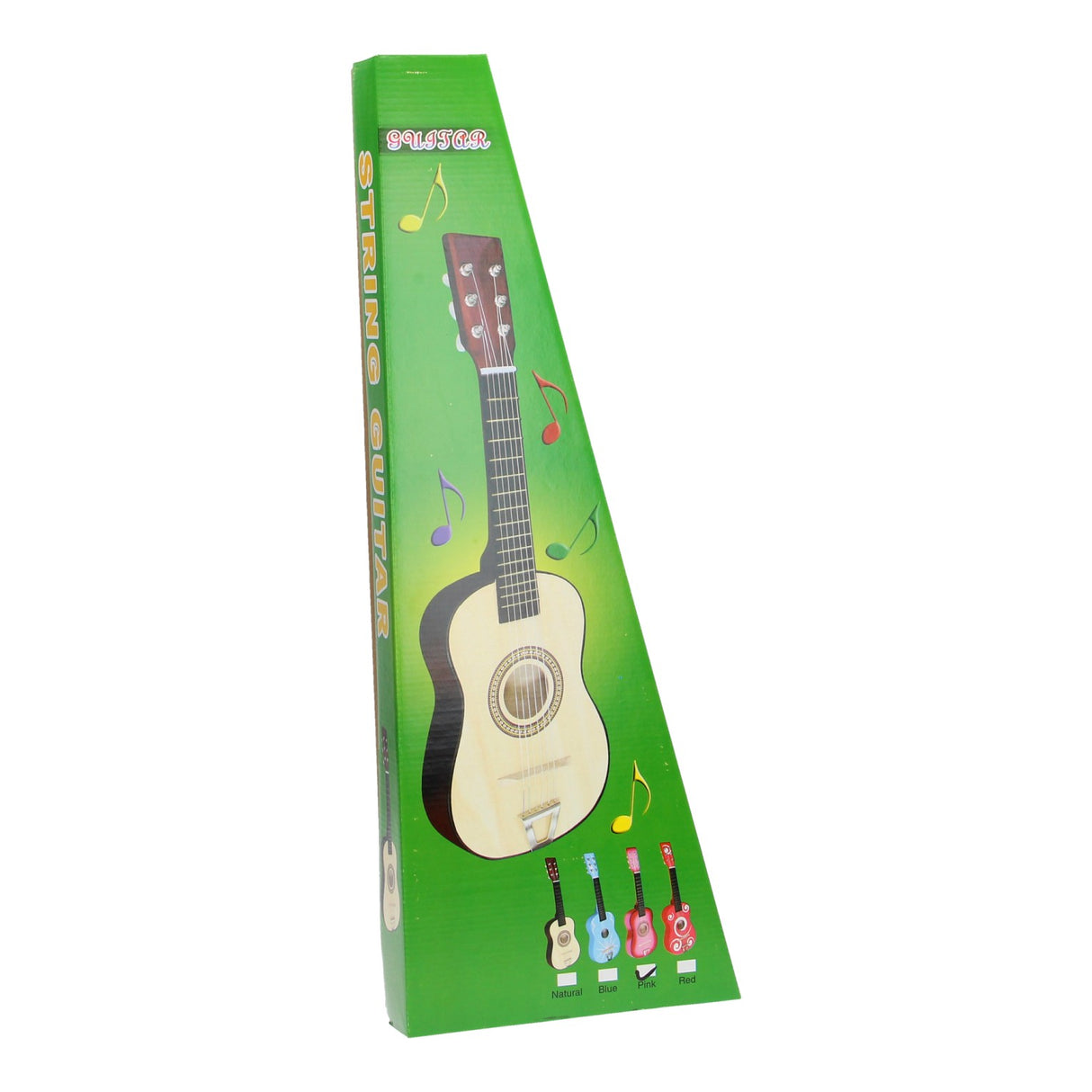 Playwood houten gitaar roze - 6 snaren