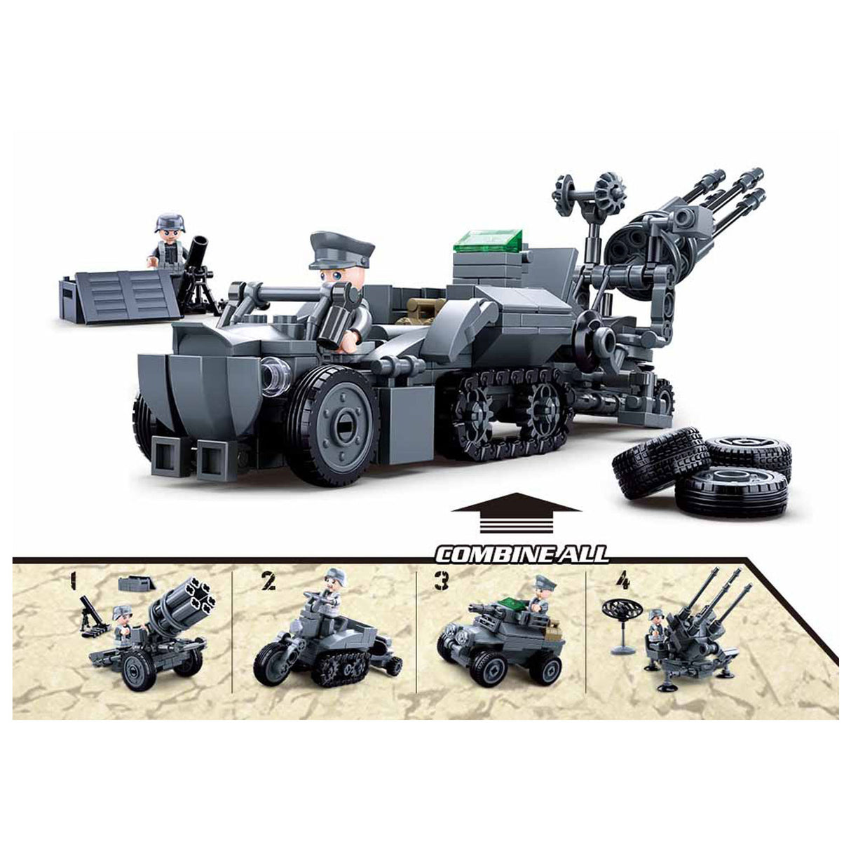 Sluban wwii - gecombineerd set - 368dlg.