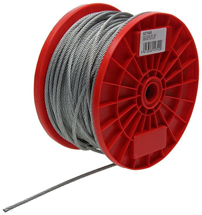 1015568 - verzinkte staalkabel 7x7 100m 4mm wll 160 kg din en 12385-4 | 100 stuks