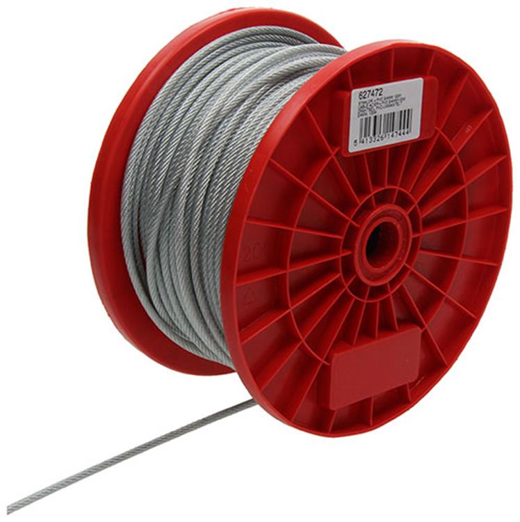 1015570 - staalkabel pvc mantel 6x7 100m3-4mm wll 100kg din en12385-4 | 100 stuks
