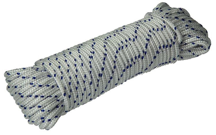 Mack 1013976 - pp gevlochten wit blauw streng6mm 20m | 5 stuks
