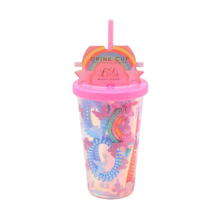 Johntoy haaraccessoires in beker cadeauset, 7dlg.