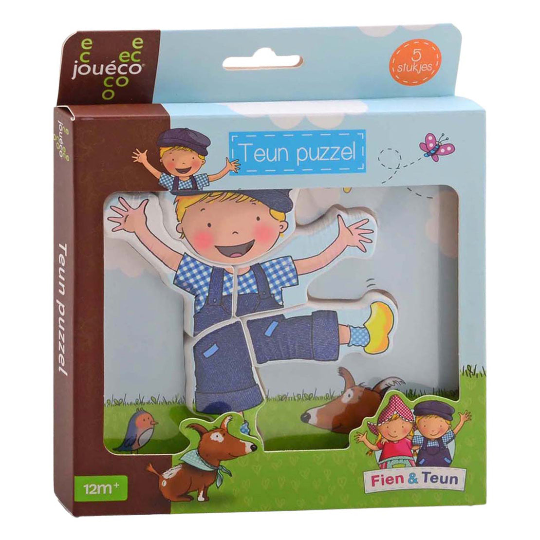 Johntoy jouéco® fien teun houten puzzel teun