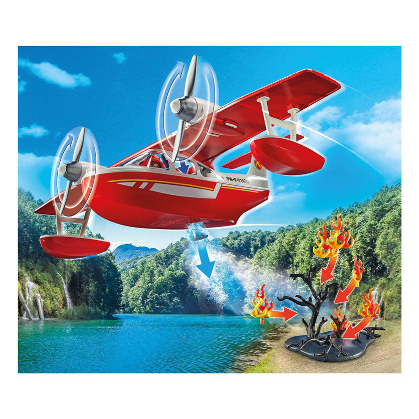 Playmobil action heroes brandweervliegtuig met blusfunctie - 71463