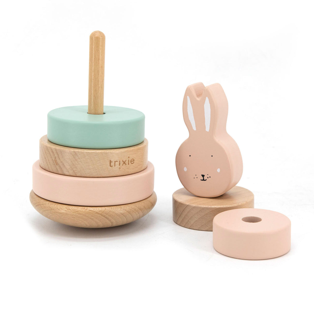 Trixie houten stapeltoren - mrs. rabbit