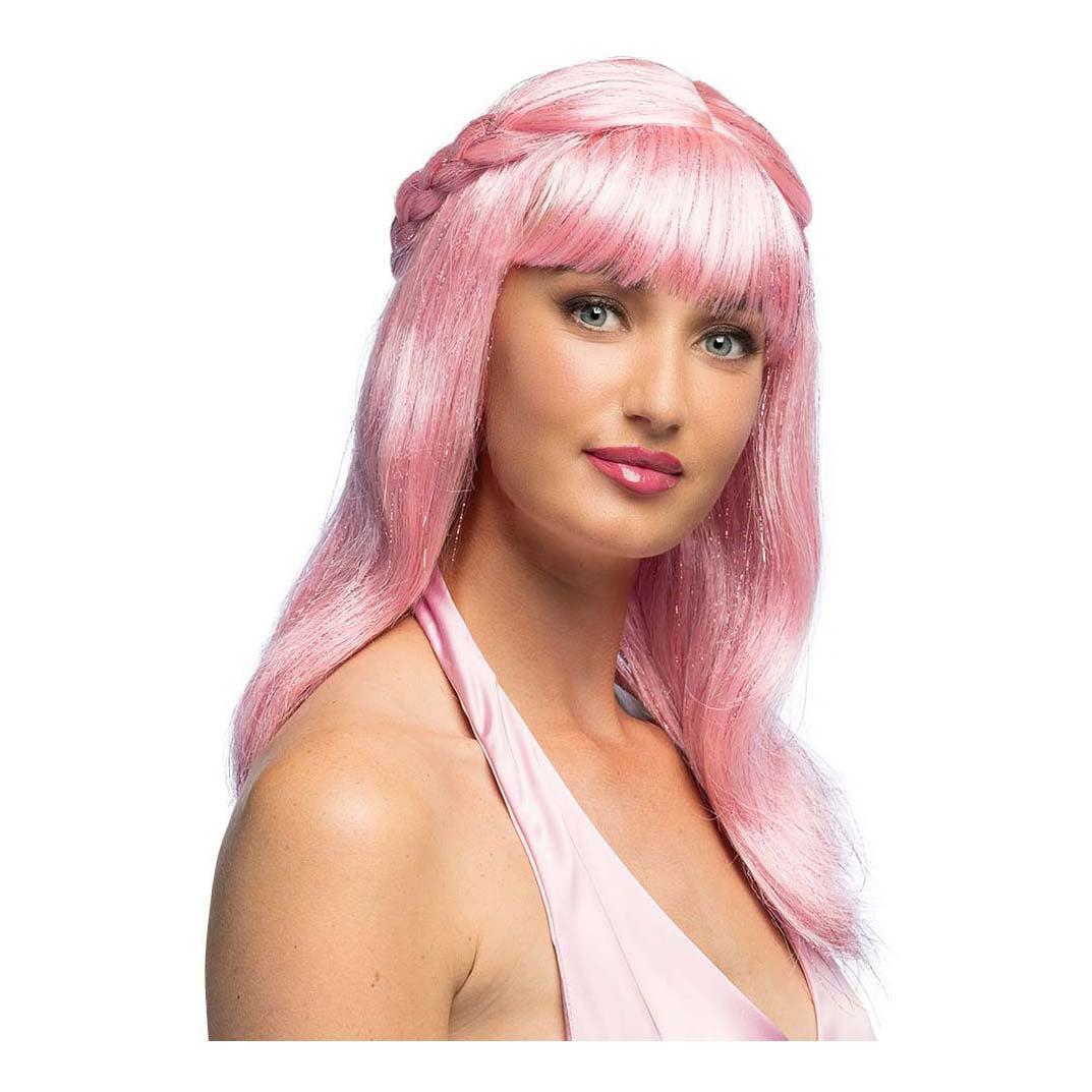 Boland pruik roze