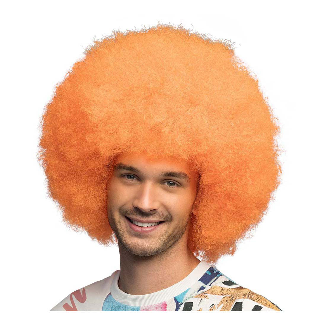 Boland pruik sugar neon oranje