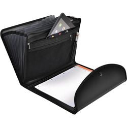 Exacompta sorteermap 55834e pp 33,5x25,5cm zwart 6 vakken blocnote etiketten