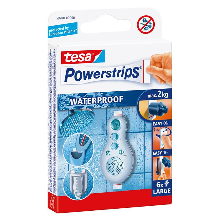 Tesa 1005365 - powerstr wp strips l | 15 stuks
