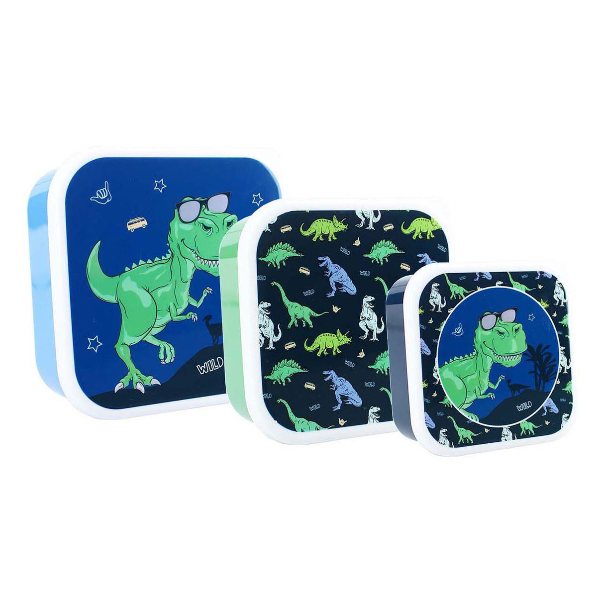 Vadobag broodtrommel pret fresh bites dinosaurus - 3dlg.
