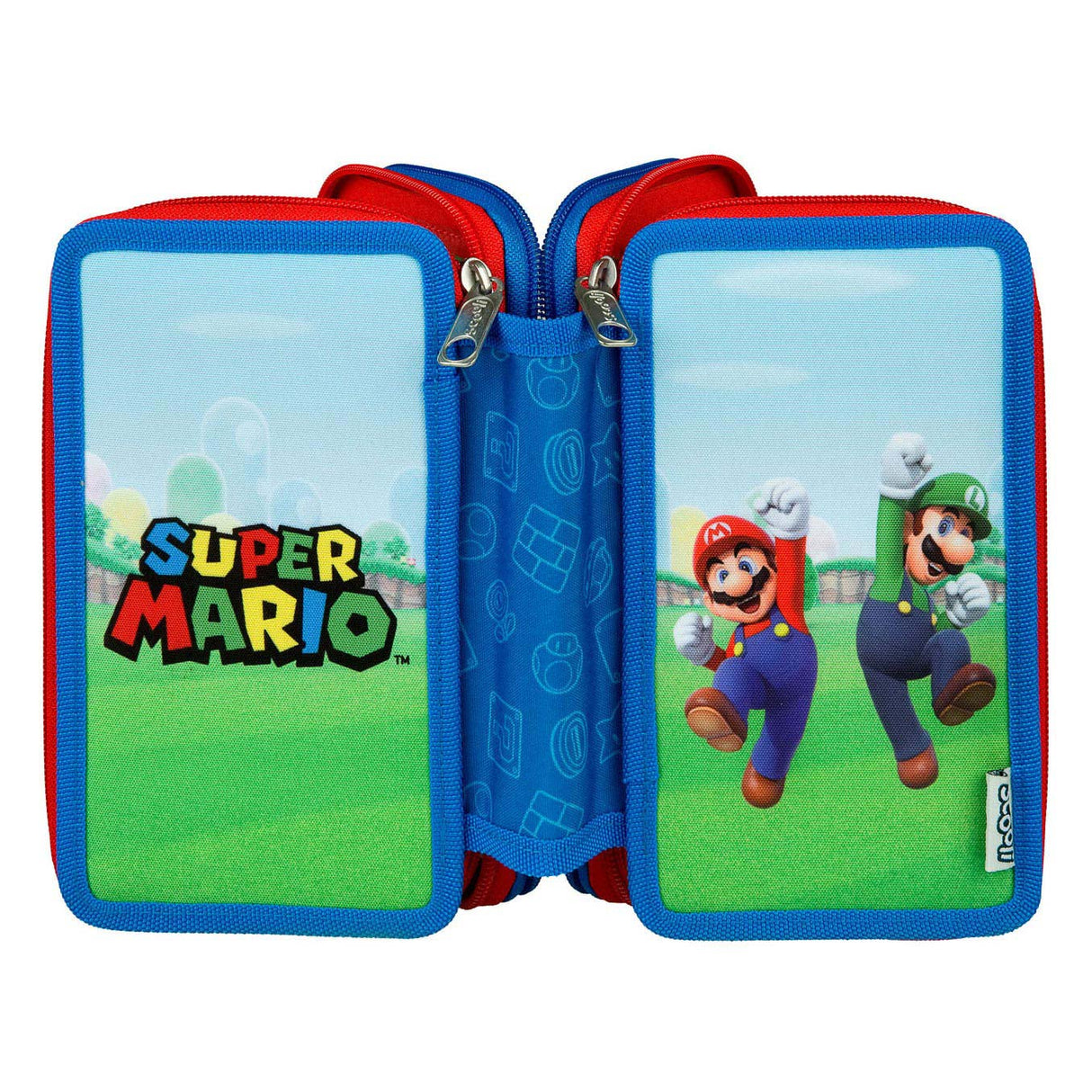Undercover super mario 3-vaks gevulde etui