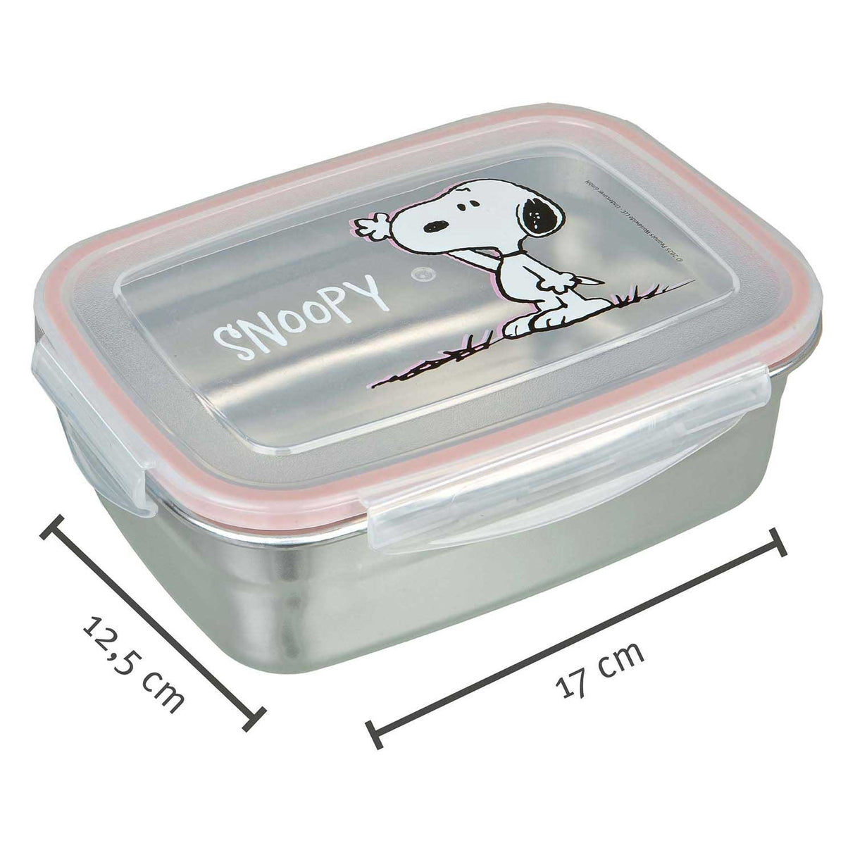 Undercover lunchbox snoopy roestvrij staal met kunststof deksel.