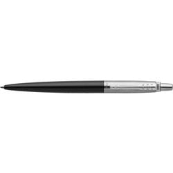 Parker jotter-balpen | bond street black met chromen rand | medium punt met blauwe inkt | cadeauverpakking
