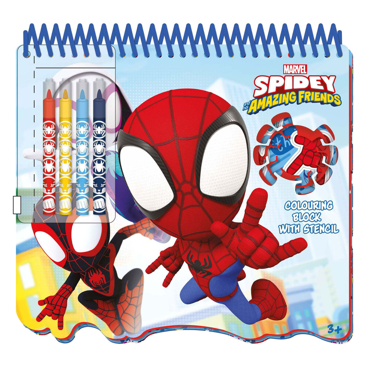 Speelgoedland spidey stencil tekenblok