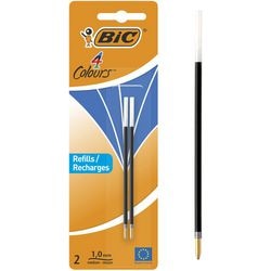 Navulling bic balpen 4-colours blauw