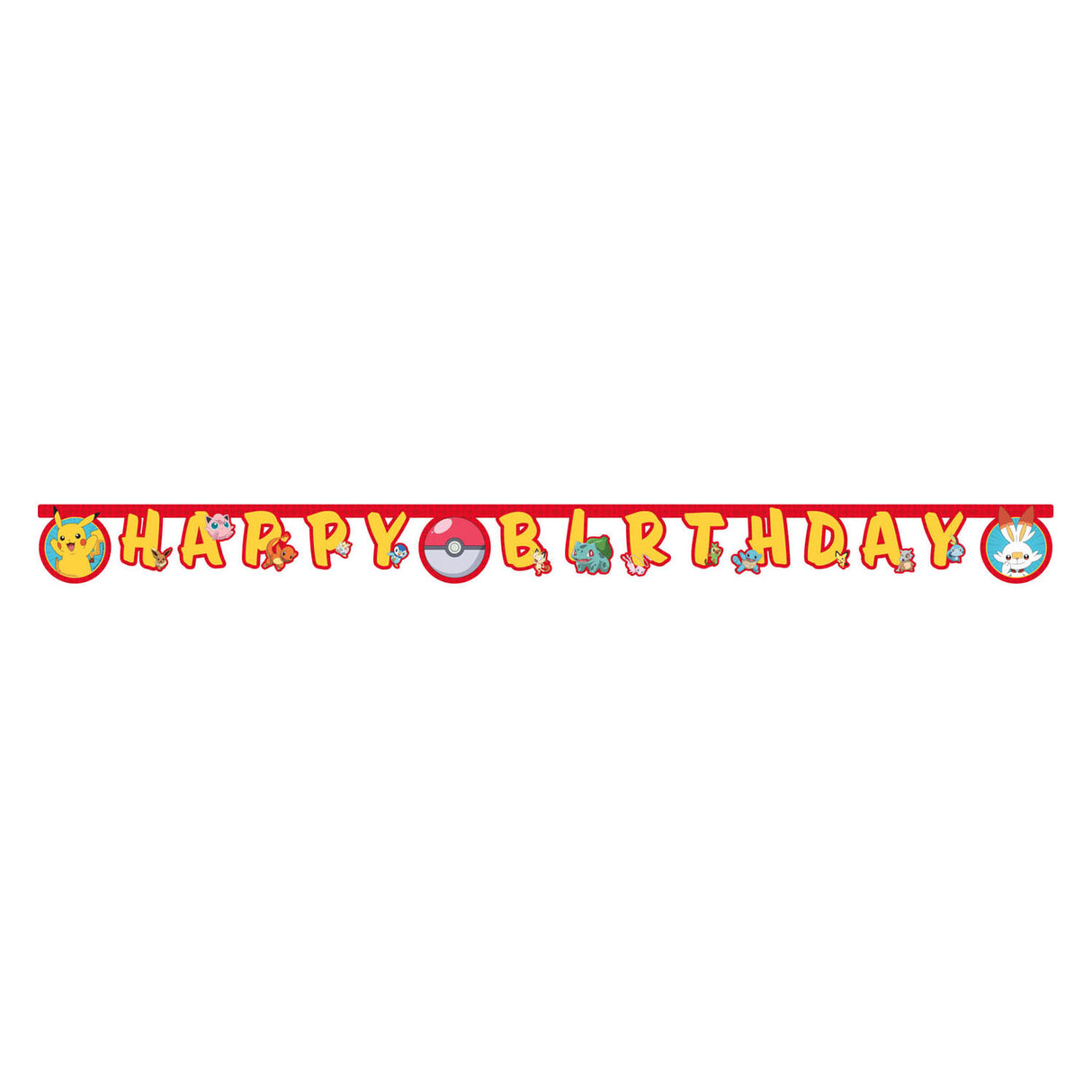 Globos letter guirlande happy birthday pokemon