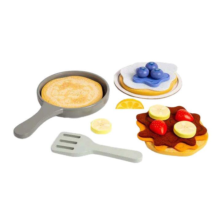 Bigjigs houten pannenkoeken speelset, 16dlg.
