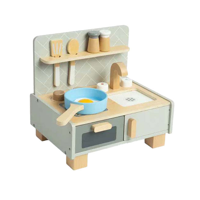 Bigjigs houten tafelbladkeukentje, 7dlg.