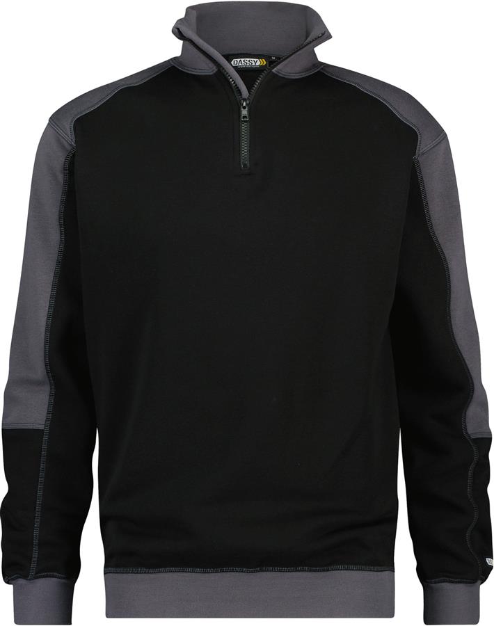 Dassy sweater basiel zwart grijs l