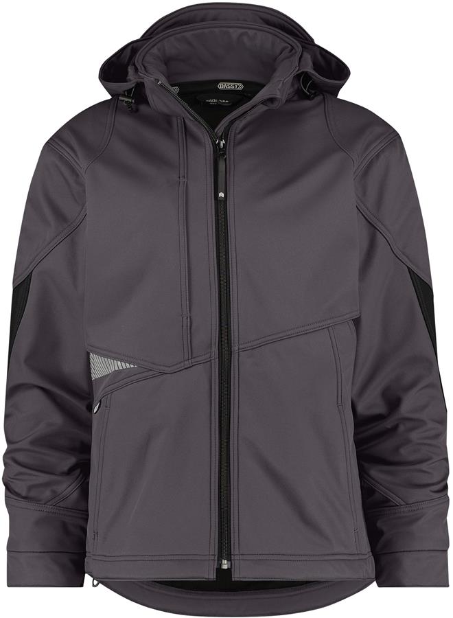 Dassy gravity softshell grijs zwart mt s