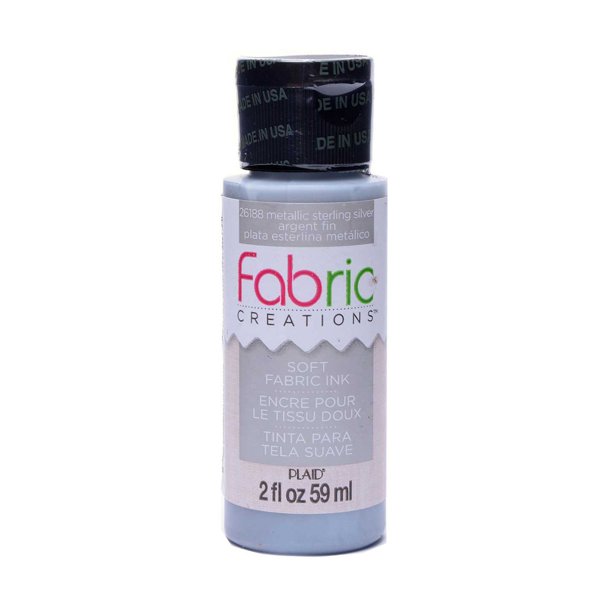 Fabric creations • soft fabric inkt 59ml metallic silver