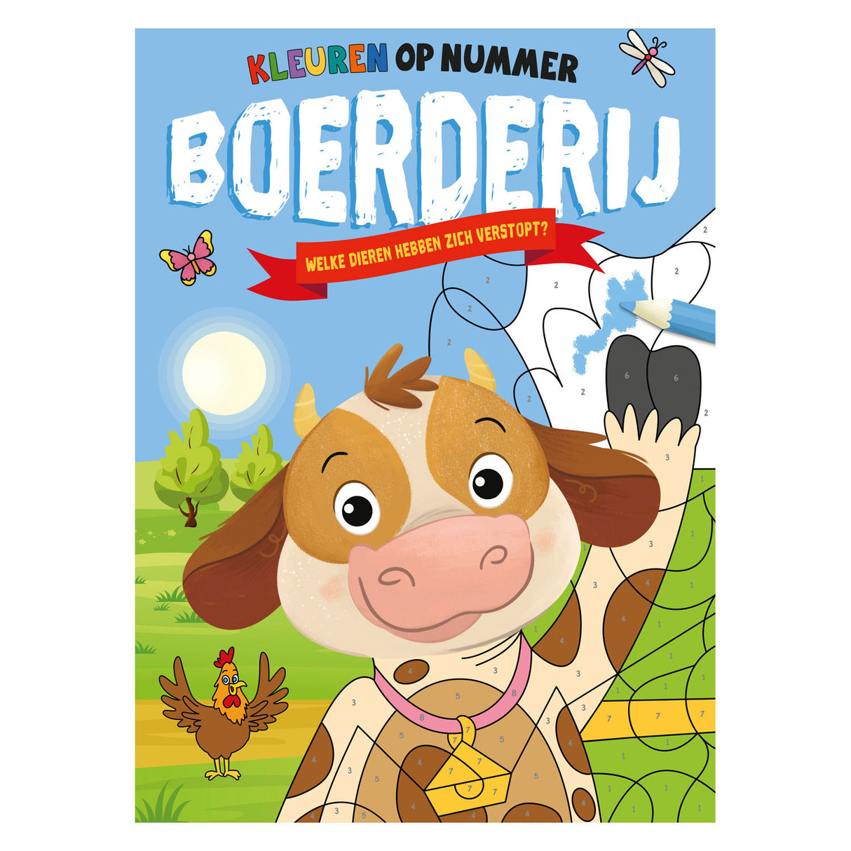 Rebo publishers boerderij - kleuren op nummer