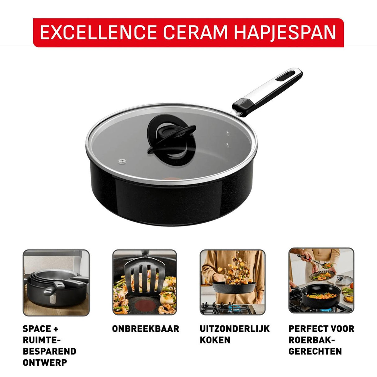Tefal excellence ceramic hapjespan ø24cm